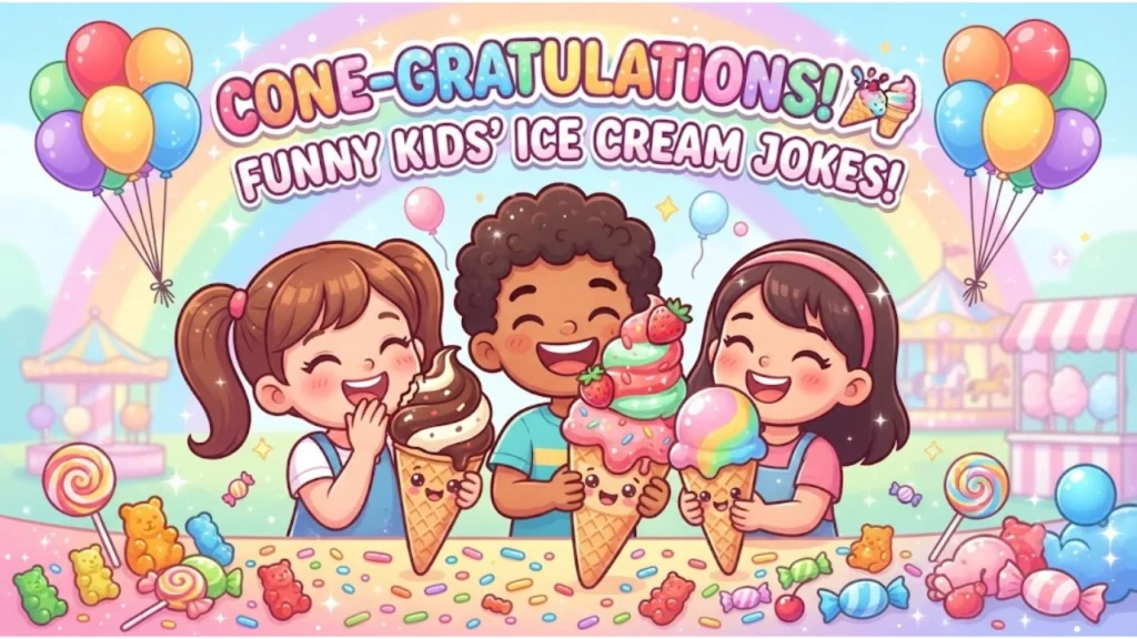 Cute Ice Cream Puns and Jokes for Kids
