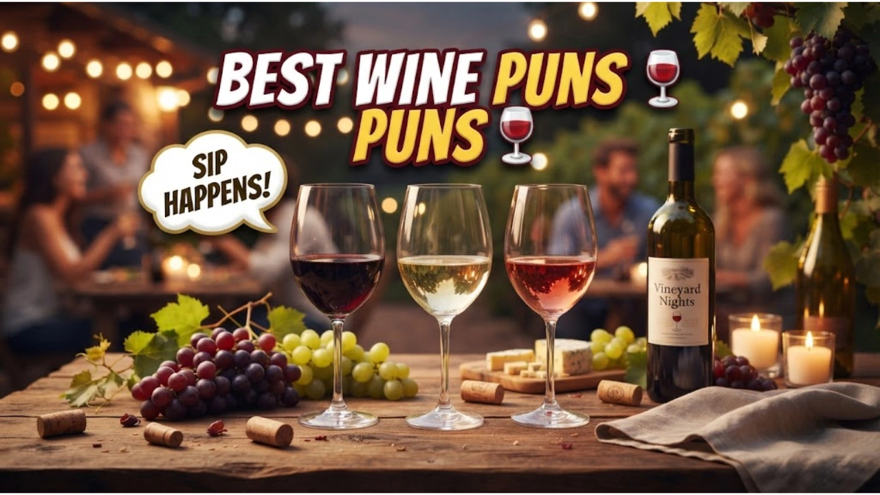 325 Best Wine Puns and Jokes for Instagram Captions, Parties, Weddings & Funny Laughs